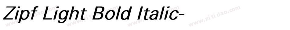 Zipf Light Bold Italic字体转换